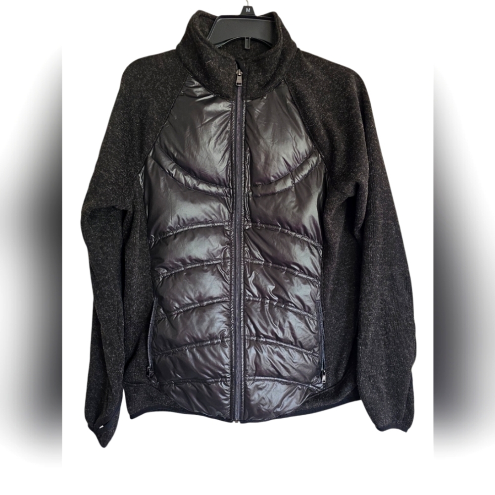 London Fog Down Puffer Jacket with Thumb Holes Women's Size Medium